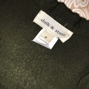 Army green button down long sleeve